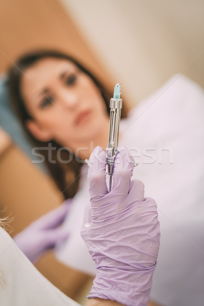 牙科 牙科醫生 注射 麻醉 選擇性的重點 商業照片 © MilanMarkovic78