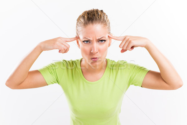 Stock photo: Angry young woman