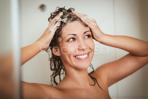 Girl Washing Hair Stock photo © MilanMarkovic78