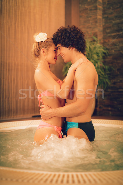 Foto stock: Pareja · spa · centro · hermosa