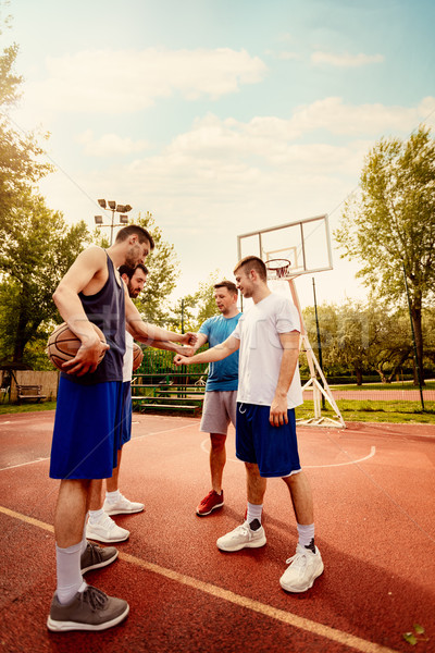 Stockfoto: Droom · team · basketbal · spelers · vier · sport