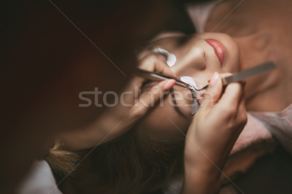 Kirpik model kadın Stok fotoğraf © MilanMarkovic78