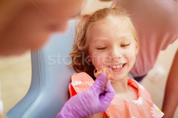 Mobiele orthodontische apparaat tandarts tonen Stockfoto © MilanMarkovic78