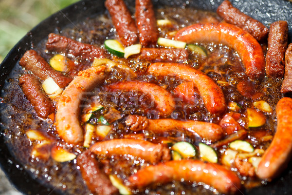 Stock photo: Sausage barbecue