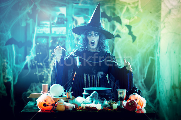 Zdjęcia stock: Witch · zło · twarz · hat · głowie · pełzający