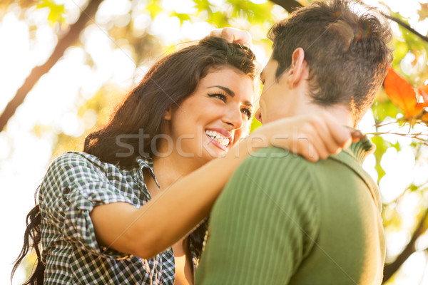 Foto stock: Feliz · día · de · san · valentín · primer · plano · bastante · nina · tipo