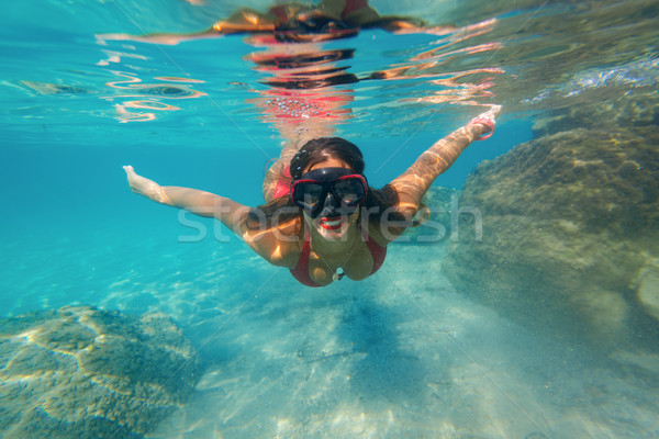 少女 シュノーケリング 美しい 若い女性 ダイビング マスク ストックフォト © MilanMarkovic78