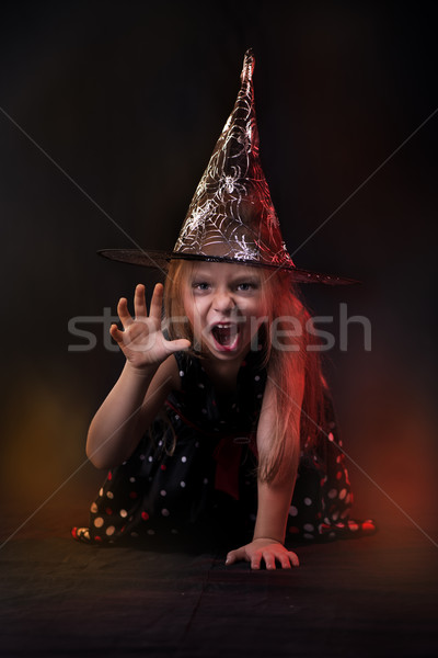 Little Halloween witch Stock photo © MilanMarkovic78