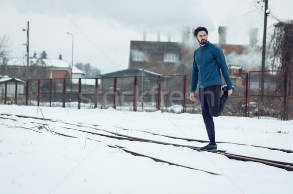 Moe runner actief jonge jogging man Stockfoto © MilanMarkovic78