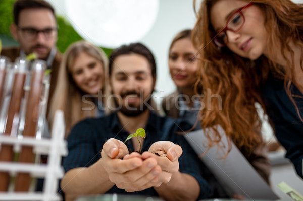 Stock fotó: ültet · jövő · egyetem · kolléga · tart · fiatal