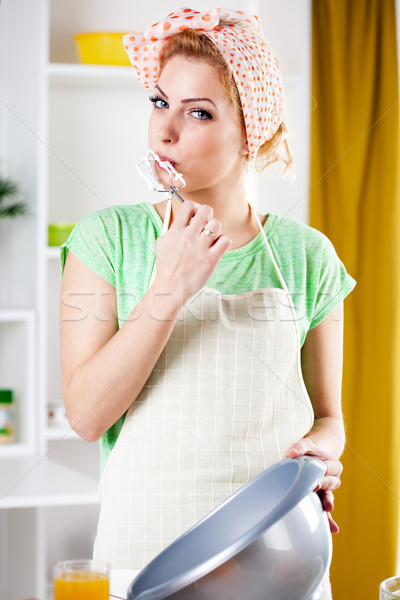Young woman in the kitchen Stock photo © MilanMarkovic78
