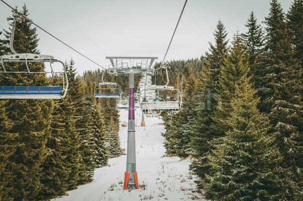 Ski Lift on Winter Day Stock photo © MilanMarkovic78