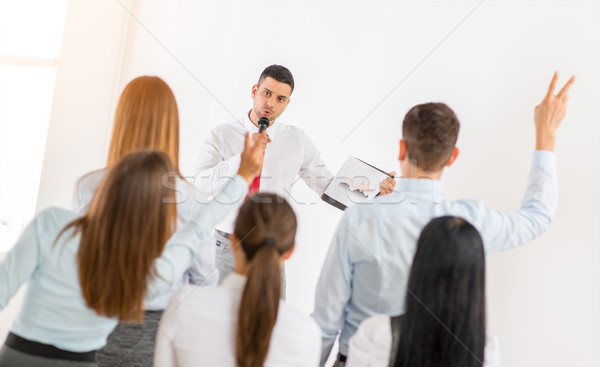 Businessman Giving Presentation Stock photo © MilanMarkovic78