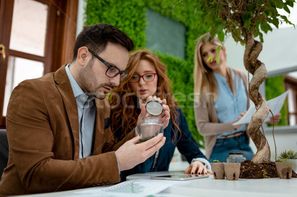 Analiza młodych zespołu uczelni Zdjęcia stock © MilanMarkovic78