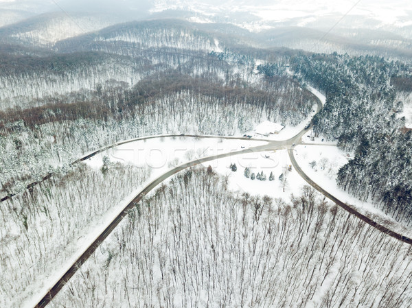 冬 山 道路 先頭 ストックフォト © MilanMarkovic78