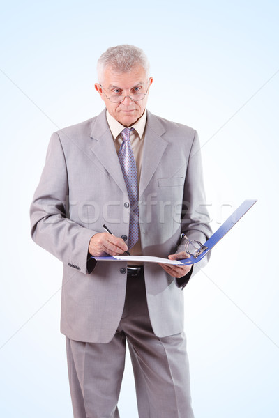 успешный старший бизнесмен подписания документы Постоянный Сток-фото © MilanMarkovic78