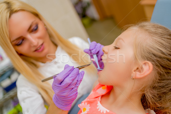 Little Girl At The Dentist Stock photo © MilanMarkovic78