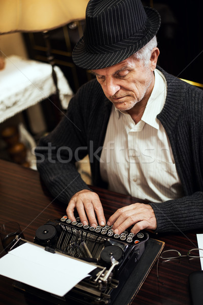 Retro Senior Man Writer Stock photo © MilanMarkovic78