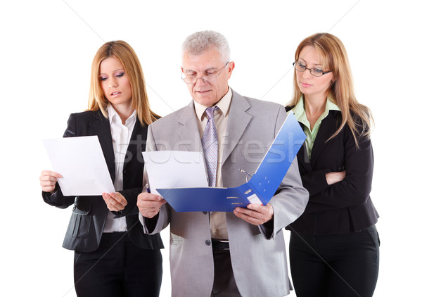 Konzultáció idős menedzser sikeres üzletemberek áll Stock fotó © MilanMarkovic78