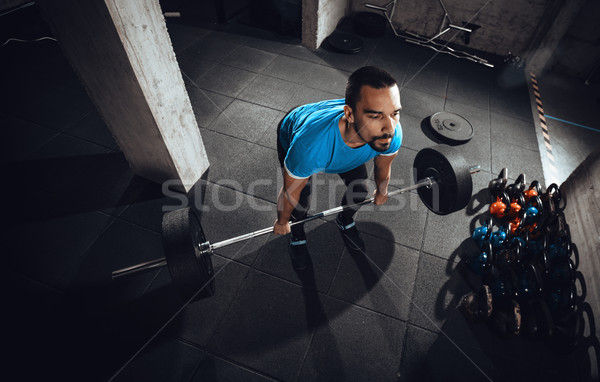 Crossfit exercício jovem muscular homem pronto Foto stock © MilanMarkovic78