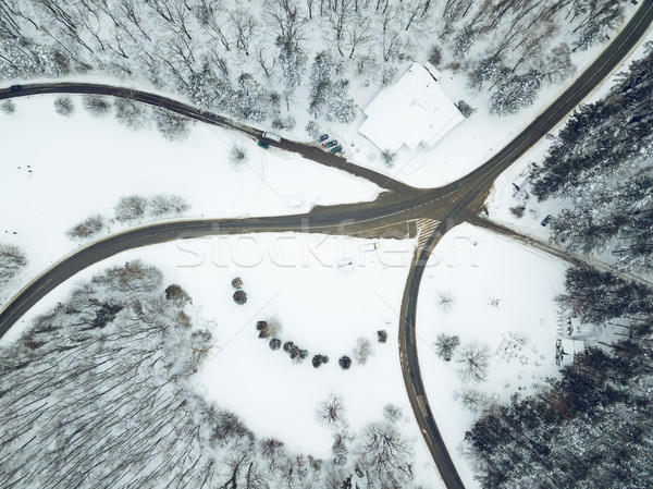 冬 山 道路 先頭 ストックフォト © MilanMarkovic78