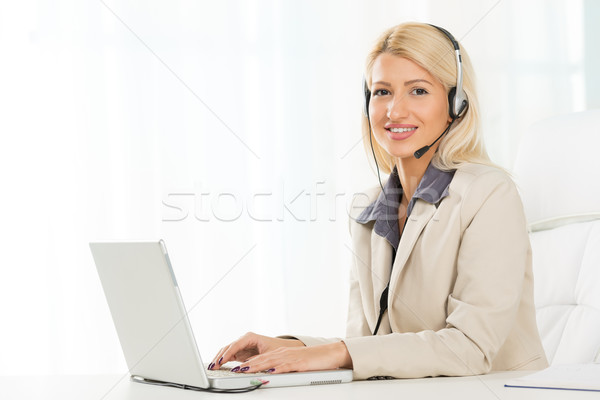 Young Blonde Call Operator Stock photo © MilanMarkovic78