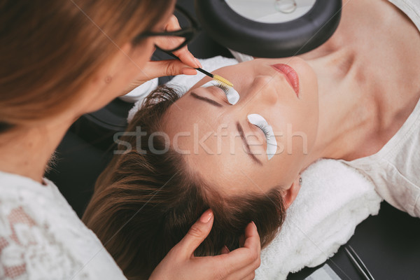 Zdjęcia stock: Procedura · rzęsy · model · twarz · kobiet
