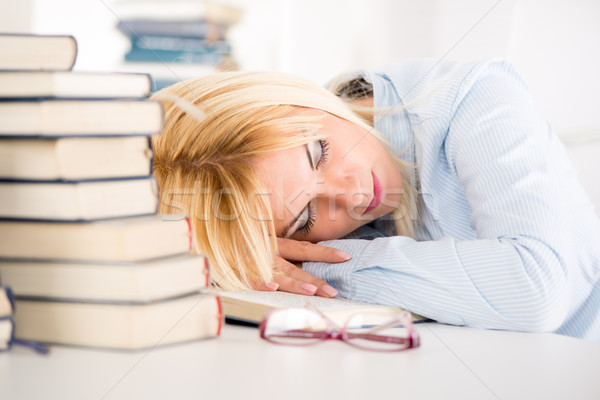 Tired Student Stock photo © MilanMarkovic78