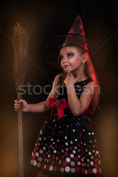 Halloween little witch Stock photo © MilanMarkovic78