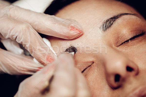 Permanent Makeup For Eyebrows Stock photo © MilanMarkovic78