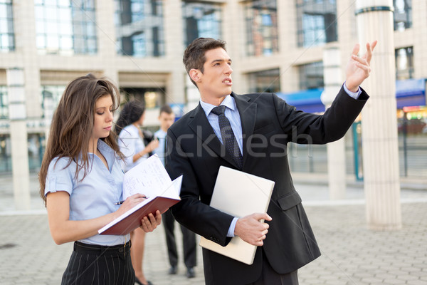 Young Businessman With His Secretary Stock photo © MilanMarkovic78