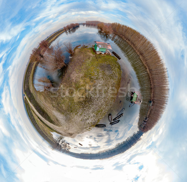 Planeet rivieren panorama vallei najaar bomen Stockfoto © MilanMarkovic78