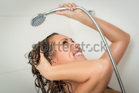 Showering In The Bathroom Stock photo © MilanMarkovic78