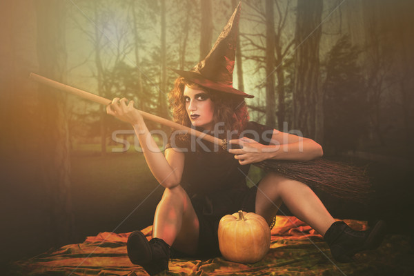 Halloween witch Stock photo © MilanMarkovic78