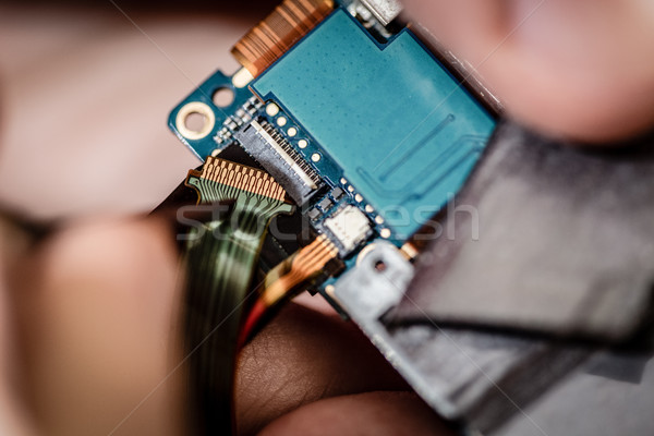 Man Repairing A Mobile phone Stock photo © MilanMarkovic78