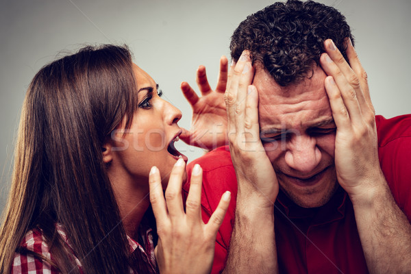 сердиться пару жена муж покрытый Сток-фото © MilanMarkovic78