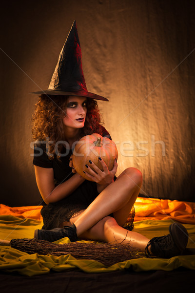 Halloween witch Stock photo © MilanMarkovic78