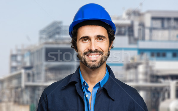 Stock photo: Worker in a construction site