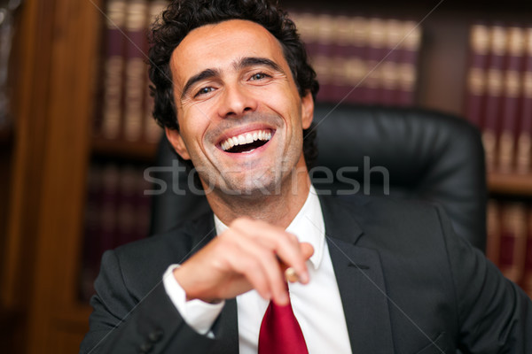 Avvocato ritratto studio sorriso uomo felice Foto d'archivio © Minervastock