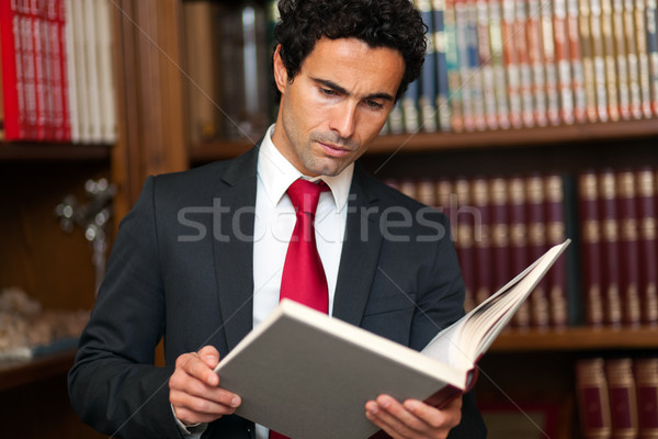 Foto stock: Advogado · estúdio · livro · homem · corporativo · trabalho