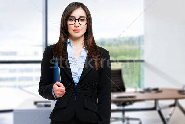 Porträt jungen Geschäftsfrau Business Frau Lächeln Stock foto © Minervastock