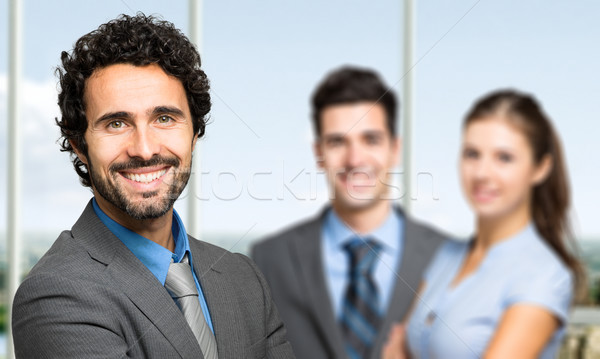 Stock foto: Modernen · Büro · Frau · Arbeit · Gruppe