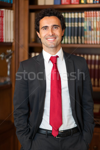 Rechtsanwalt Porträt Lächeln Mann Bildung Lehrer Stock foto © Minervastock