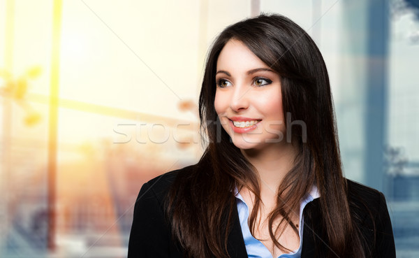 Schönen Geschäftsfrau Porträt Business Frau glücklich Stock foto © Minervastock