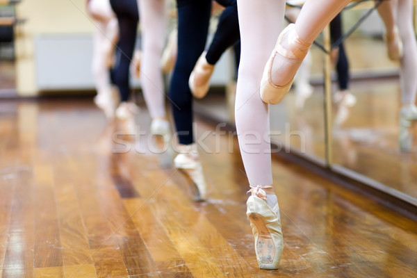Ballerinas in pointe position Stock photo © Minervastock