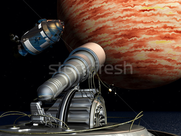 Exploration espace ordinateur généré 3d illustration géant Photo stock © MIRO3D