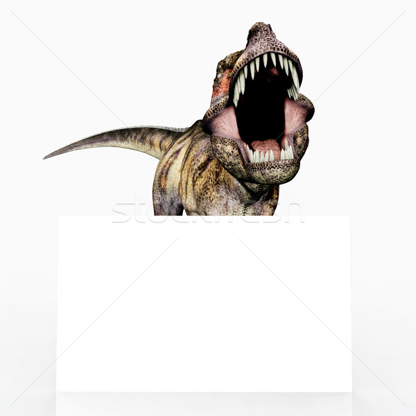 Tyrannosaurus Rex with Advertising Sign Stock photo © MIRO3D