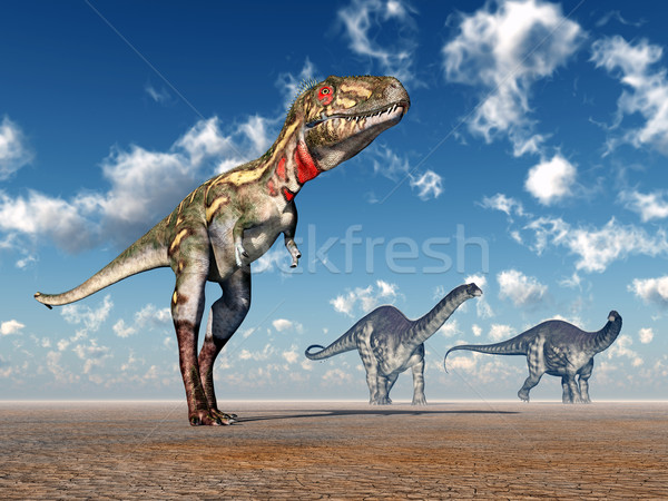 ストックフォト: コンピュータ · 生成された · 3次元の図 · 恐竜 · 自然 · 動物