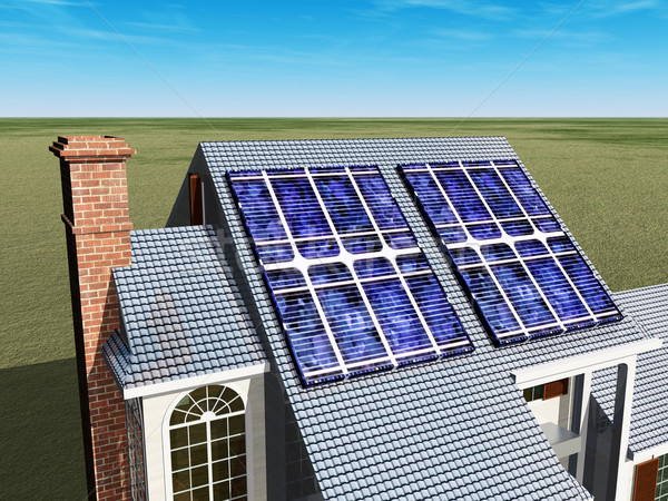 House with Solar Panels Stock photo © MIRO3D