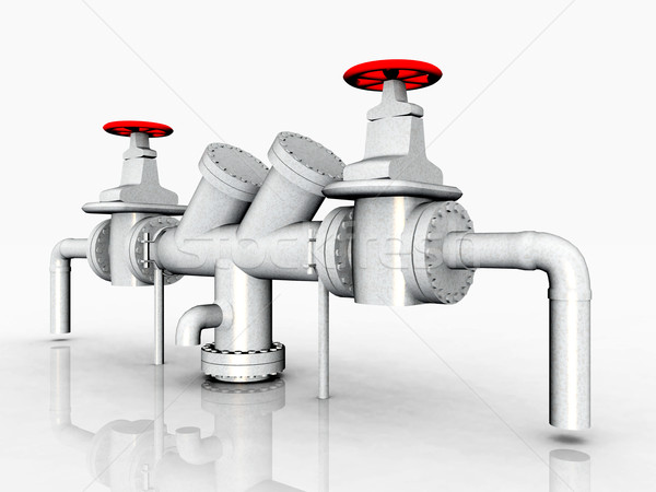 Foto stock: Pipes · computador · gerado · ilustração · 3d